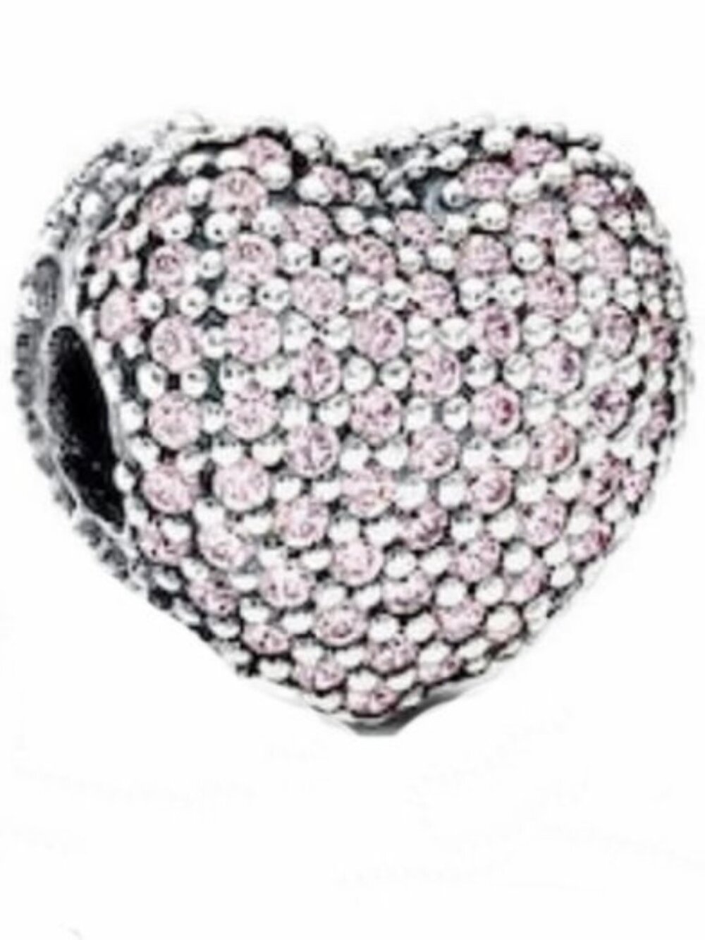 CLEARANCE!  Pandora Pink Pave Heart Clip Charm